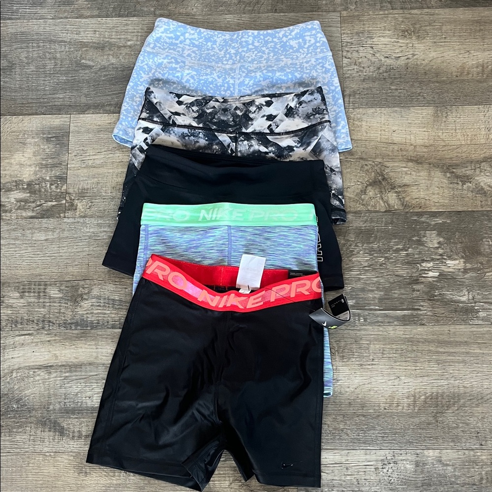 Nike and other Women's Athletic Shorts Collection - Black, Red, Blue, Green